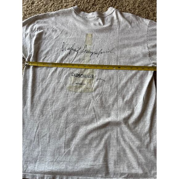 Vintage Goldschlager Single Stitched XL Spring Ford Heather Gray Alcohol Tee - Picture 7 of 8